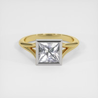 1.42 Ct. White Sapphire Ring, 14K White & Yellow 1