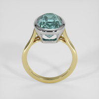 7.47 Ct. Bluish Green Sapphire Ring, 14K White & Yellow 3