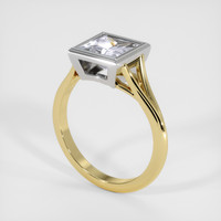 1.42 Ct. White Sapphire Ring, 18K White & Yellow 2