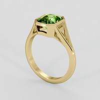 2.71 Ct. Green (Lime Green) Peridot Ring, 10K Yellow Gold 2