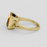 4.76 Ct. Orangish Yellow Citrine Ring, 10K Yellow Gold 4