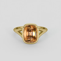 3.65 Ct. Brownish Yellow Tourmaline Ring, 10K Yellow Gold 1