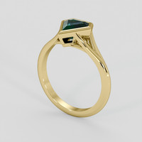 1.20 Ct. Bluish Green Sapphire Ring, 10K Yellow Gold 2