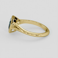 1.20 Ct. Bluish Green Sapphire Ring, 10K Yellow Gold 4