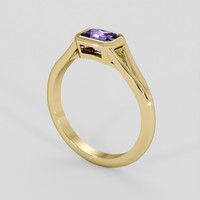 0.80 Ct. Purple Sapphire Ring, 10K Yellow Gold 2
