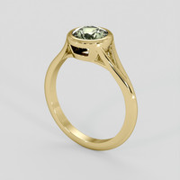 1.30 Ct. Green Sapphire Ring, 10K Yellow Gold 2