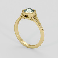 0.97 Ct. Yellowish Green Sapphire Ring, 10K Yellow Gold 2