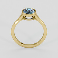 3.14 Ct. Greenish Blue Sapphire Ring, 10K Yellow Gold 3