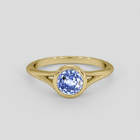 1.29 Ct. Blue Sapphire Ring, 10K Yellow Gold 1