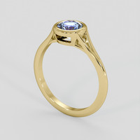 1.29 Ct. Blue Sapphire Ring, 10K Yellow Gold 2