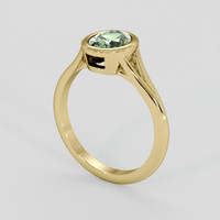 1.21 Ct. Green Sapphire Ring, 10K Yellow Gold 2