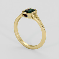 1.28 Ct. Bluish Green Sapphire Ring, 10K Yellow Gold 2