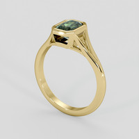 1.13 Ct. Green Sapphire Ring, 10K Yellow Gold 2