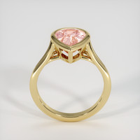 4.03 Ct. Padparadscha Sapphire Ring, 10K Yellow Gold 3