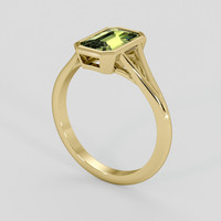 1.56 Ct. Yellowish Green Sapphire Ring, 10K Yellow Gold 2