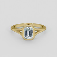 2.03 Ct. Bluish Green Sapphire Ring, 10K Yellow Gold 1