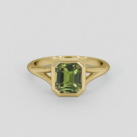 1.91 Ct. Green Sapphire Ring, 10K Yellow Gold 1