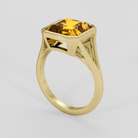 4.76 Ct. Orangish Yellow Citrine Ring, 14K Yellow Gold 2
