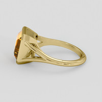 4.76 Ct. Orangish Yellow Citrine Ring, 14K Yellow Gold 4