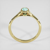0.81 Ct. Bluish Green Paraiba Tourmaline Ring, 14K Yellow Gold 3