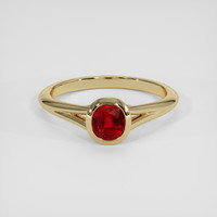 0.99 Ct. Ruby Ring, 14K Yellow Gold 1