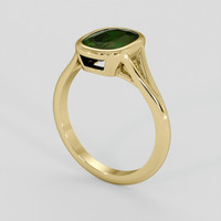 1.85 Ct. Bluish Green Sapphire Ring, 14K Yellow Gold 2