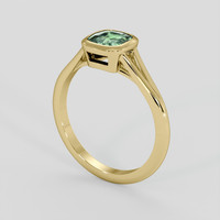 1.10 Ct. Green Sapphire Ring, 14K Yellow Gold 2