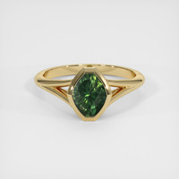 1.84 Ct. Green Sapphire Ring, 14K Yellow Gold 1