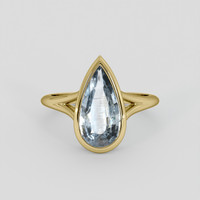 2.83 Ct. Greyish Blue Sapphire Ring, 14K Yellow Gold 1