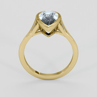2.83 Ct. Greyish Blue Sapphire Ring, 14K Yellow Gold 3