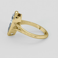 2.83 Ct. Greyish Blue Sapphire Ring, 14K Yellow Gold 4