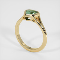 1.13 Ct. Green Sapphire Ring, 14K Yellow Gold 2
