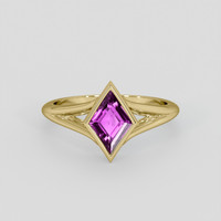 1.58 Ct. Purple Sapphire Ring, 14K Yellow Gold 1