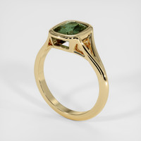 2.07 Ct. Green Sapphire Ring, 14K Yellow Gold 2