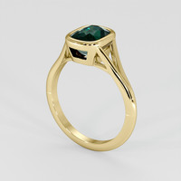 3.10 Ct. Bluish Green Sapphire Ring, 14K Yellow Gold 2