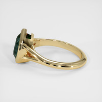 2.54 Ct. Bluish Green Sapphire Ring, 14K Yellow Gold 4