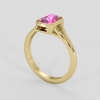 1.20 Ct. Pink Sapphire Ring, 14K Yellow Gold 2