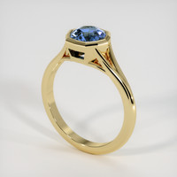 2.00 Ct. Blue Sapphire Ring, 14K Yellow Gold 2