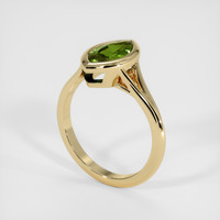 1.69 Ct. Green Sapphire Ring, 14K Yellow Gold 2