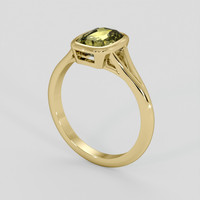 1.86 Ct. Yellowish Green Sapphire Ring, 14K Yellow Gold 2