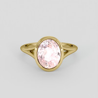 3.59 Ct. Pink Sapphire Ring, 14K Yellow Gold 1