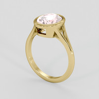 3.59 Ct. Pink Sapphire Ring, 14K Yellow Gold 2