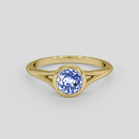 1.29 Ct. Blue Sapphire Ring, 14K Yellow Gold 1
