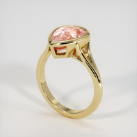 4.03 Ct. Padparadscha Sapphire Ring, 14K Yellow Gold 2