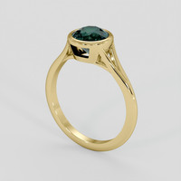 2.10 Ct. Bluish Green Sapphire Ring, 14K Yellow Gold 2