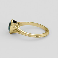 2.10 Ct. Bluish Green Sapphire Ring, 14K Yellow Gold 4