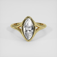 2.06 Ct. White Sapphire Ring, 14K Yellow Gold 1