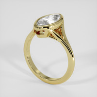 2.06 Ct. White Sapphire Ring, 14K Yellow Gold 2