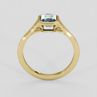 2.03 Ct. Bluish Green Sapphire Ring, 14K Yellow Gold 3
