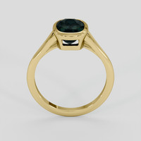 2.61 Ct. Bluish Green Sapphire Ring, 14K Yellow Gold 3
